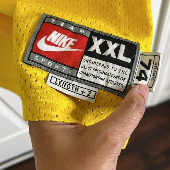 Vintage Nike NBA Atlanta Hawks Yellow #3 Shareef Rahim Jersey Adult XXL - Picture 4 of 10